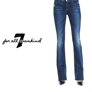 7 For All Mankind Skinny Bootcut Women's Blue Jeans-EUC